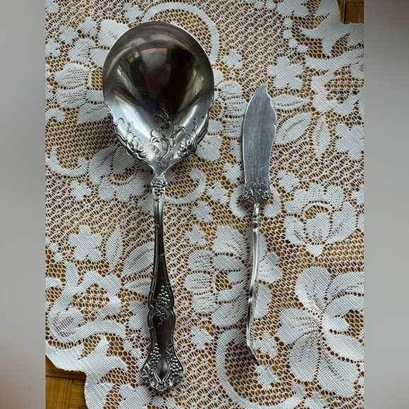 1847 Rogers Bros Other - Rogers Brothers vintage silver plated serving spoon & butter knife
